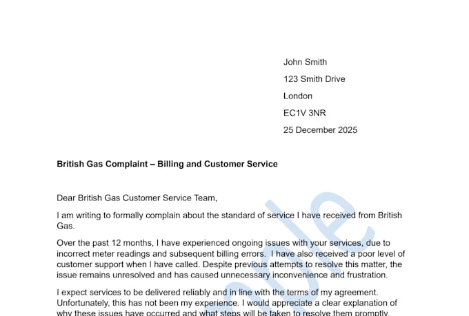 write professional business and consumer complaint, refunds and dispute letters